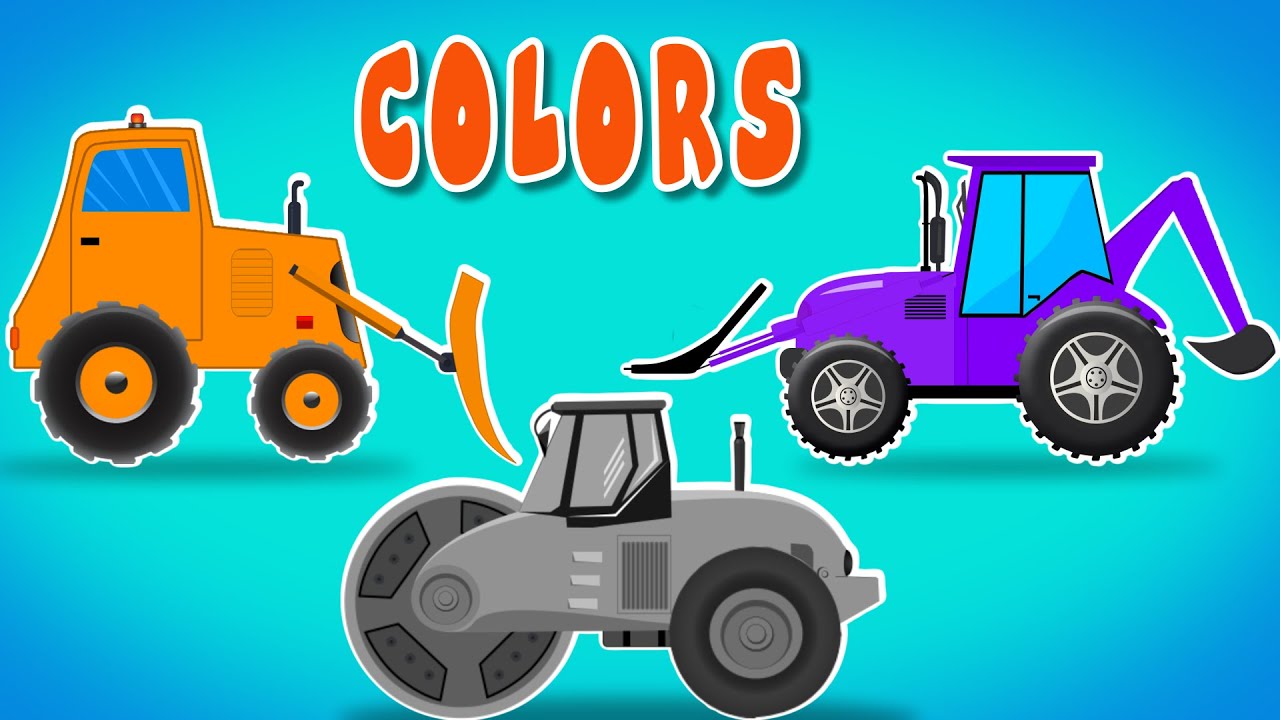 Construction vehicles | Learn Vehicles | Learn Colors | Colors Mix