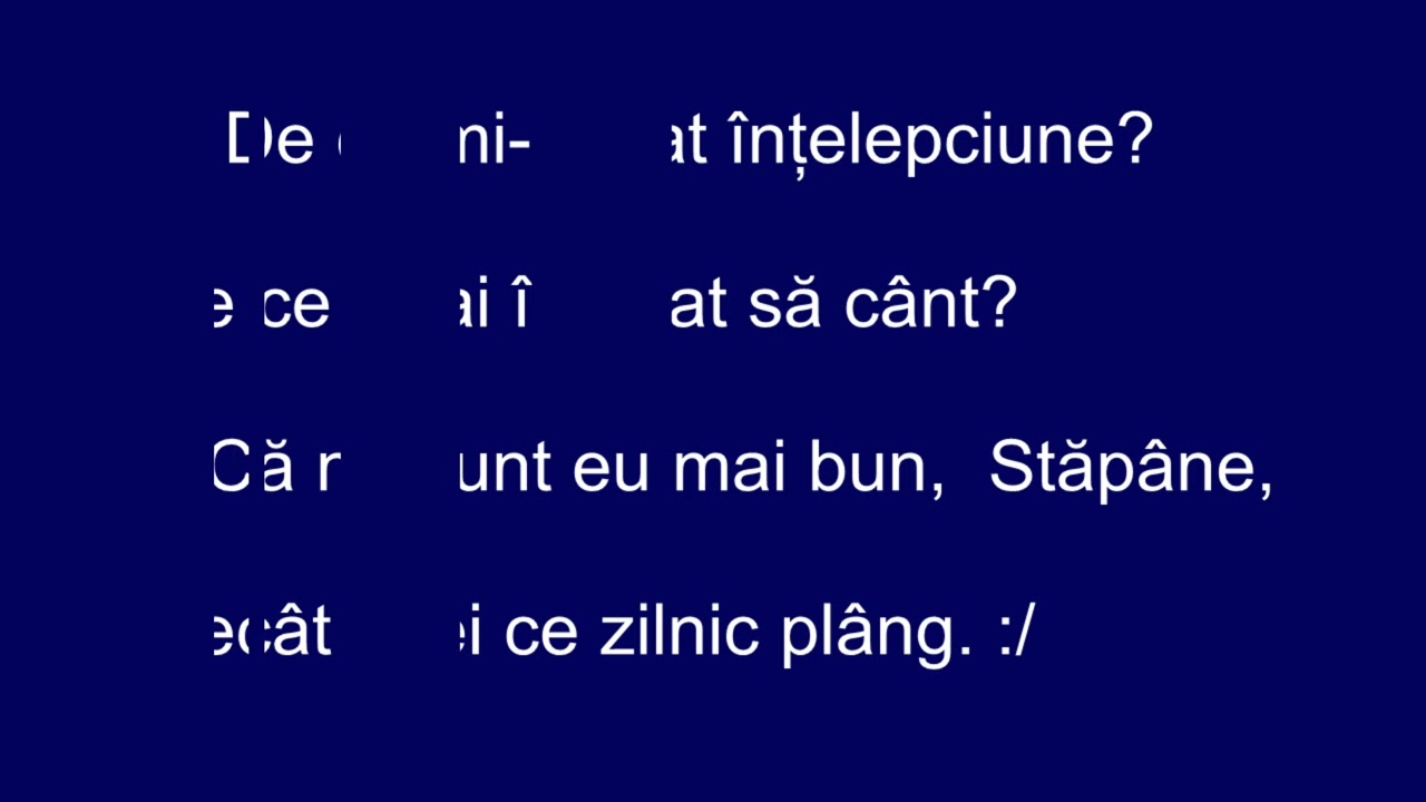 De ce mi-ai dat, Isuse, mie
