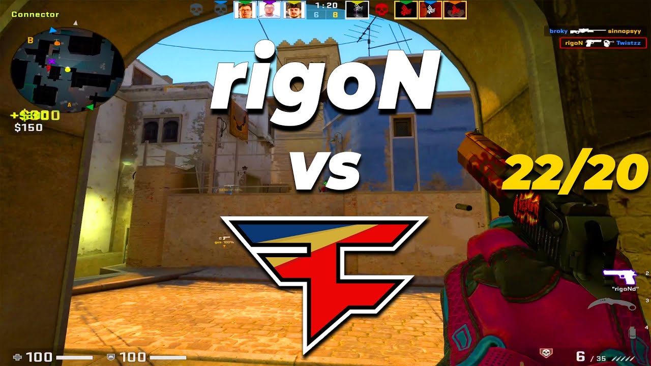 CSGO POV Bad News Eagles rigoN (22/20) vs FaZe (mirage) @ BLAST.tv Paris Major 2023 Europe RMR A