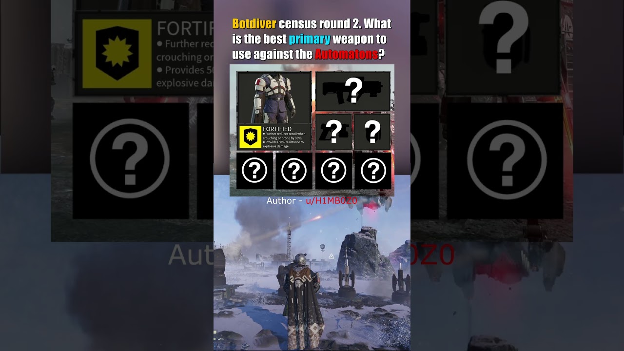 Best Primary Weapon to use Against the Automatons?