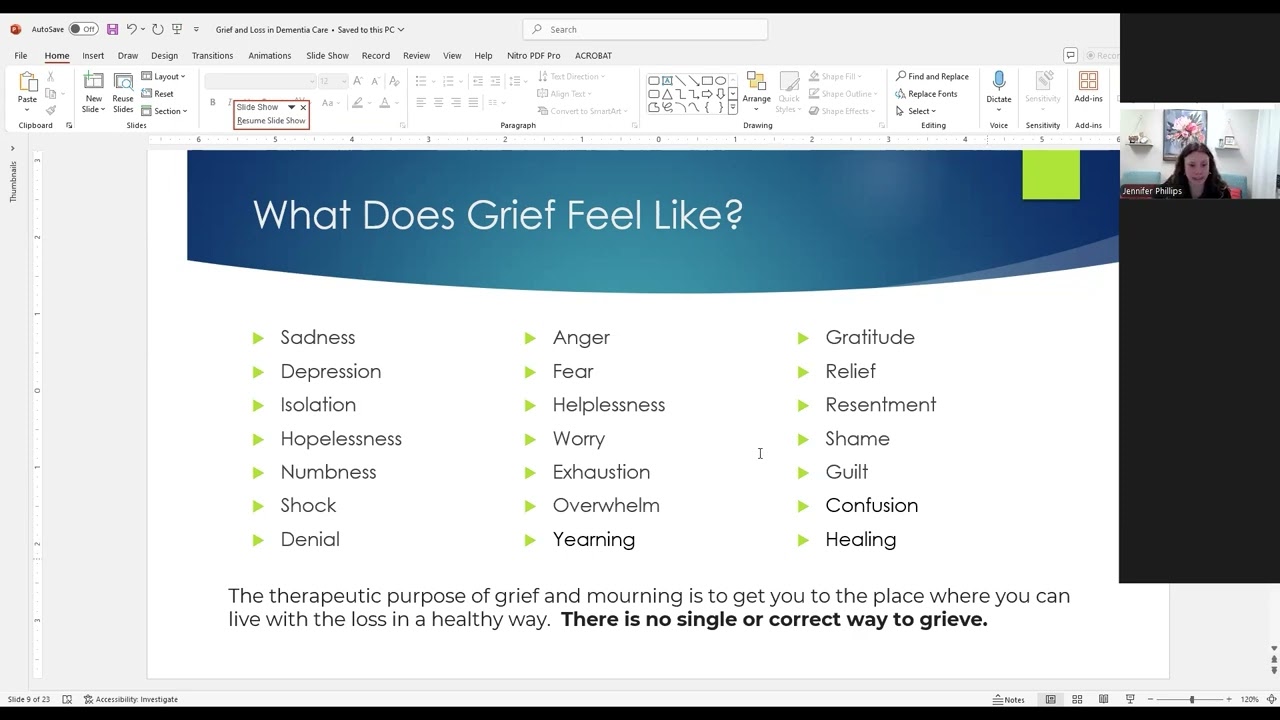 Grief and Loss in Dementia Care