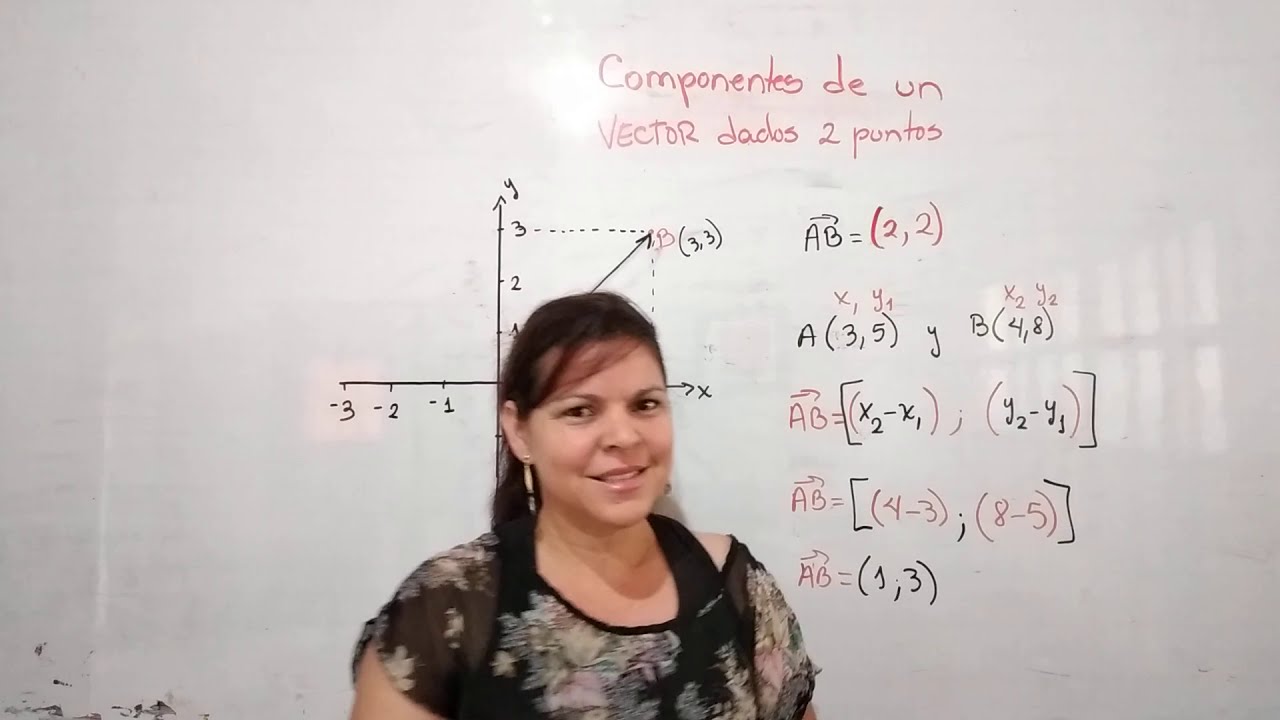 Componentes de un vector dados dos puntos 1