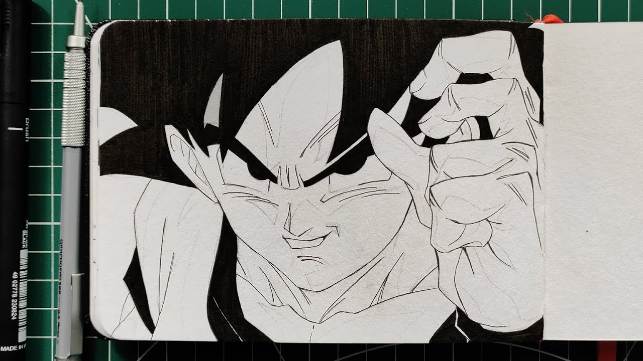 Son Goku Drawing Timelapse | Sketchbook