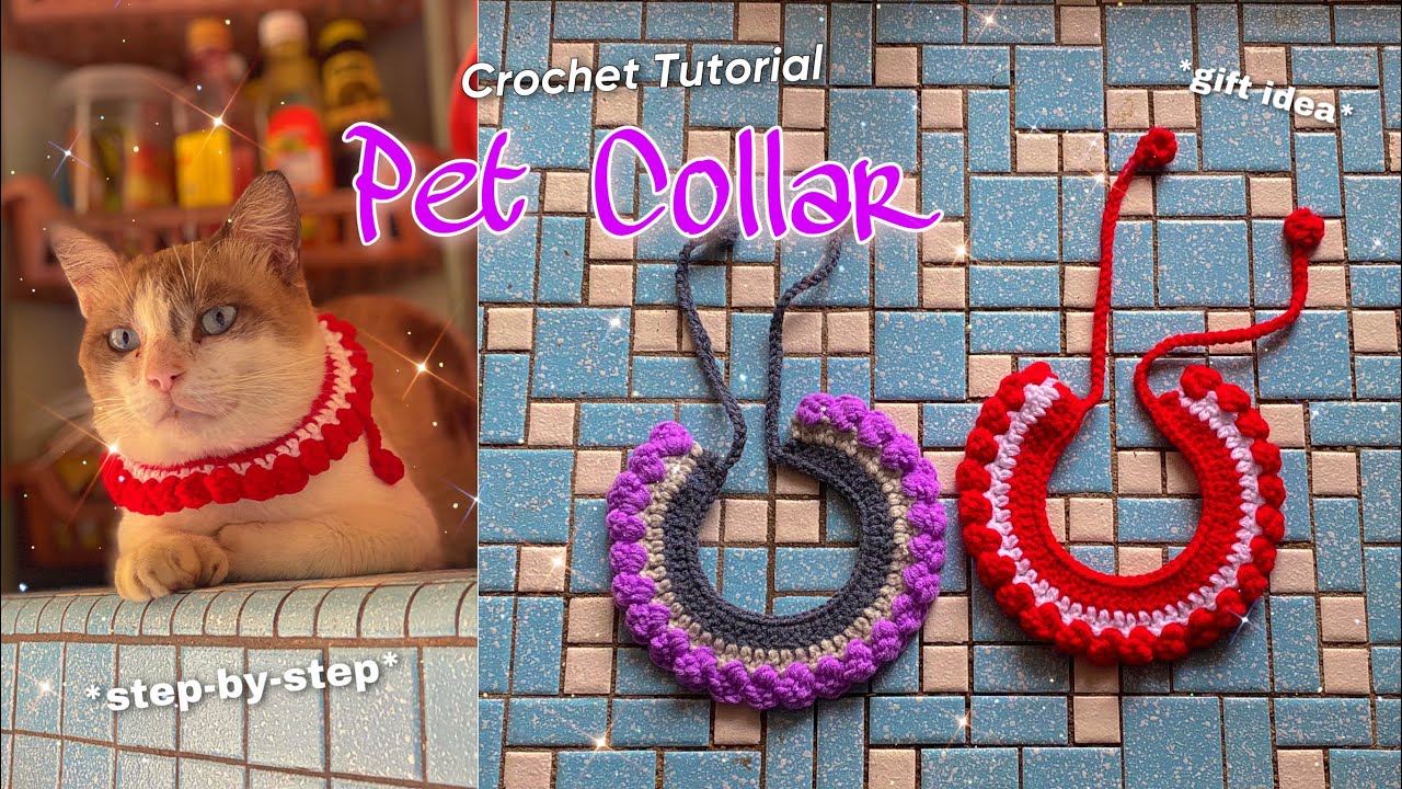 how to crochet CAT COLLAR  // easy tutorial, beginner friendly, christmas gift 2026