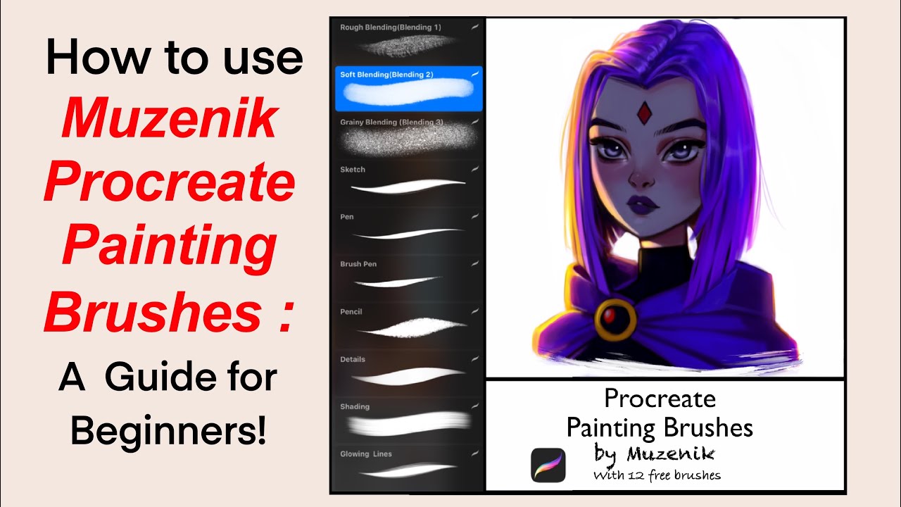 How to use Muzenik Procreate Brushes : Make Your Procreate Experience More Fun & Less Overwhelming