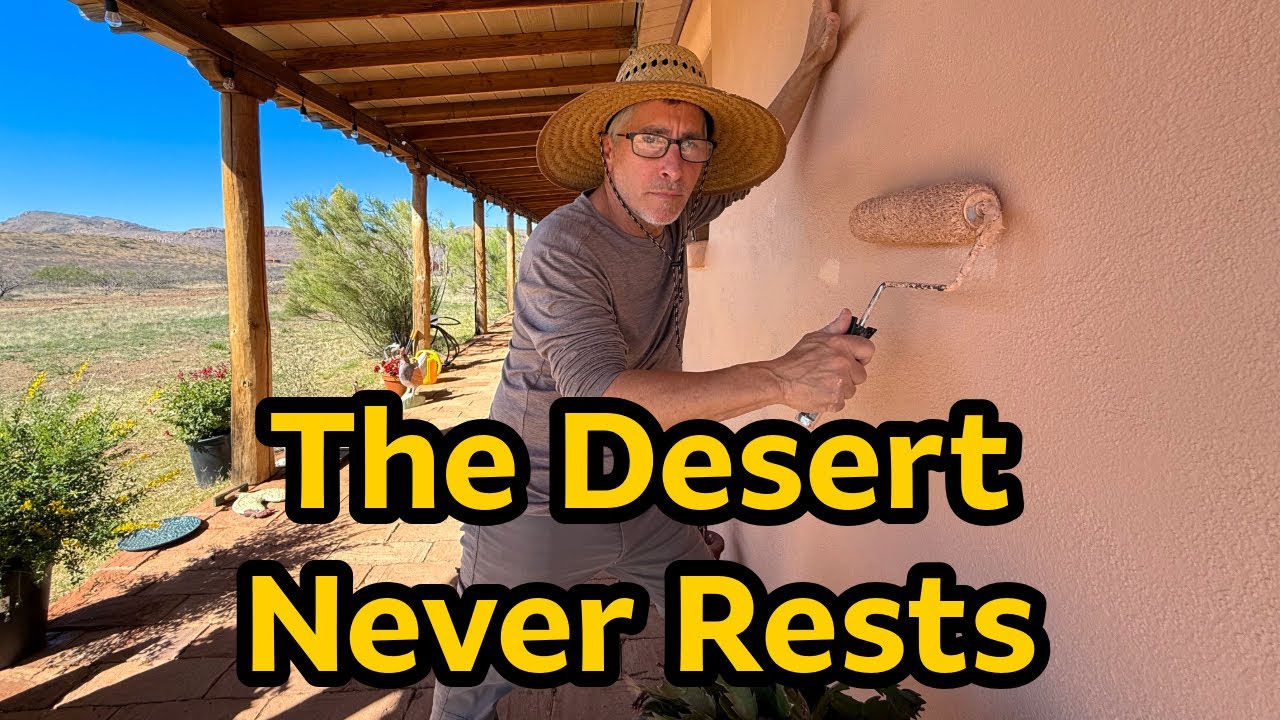 Painting the Ranch | Protecting an Adobe Home in the Harsh Desert 🌵 Off-Grid Life