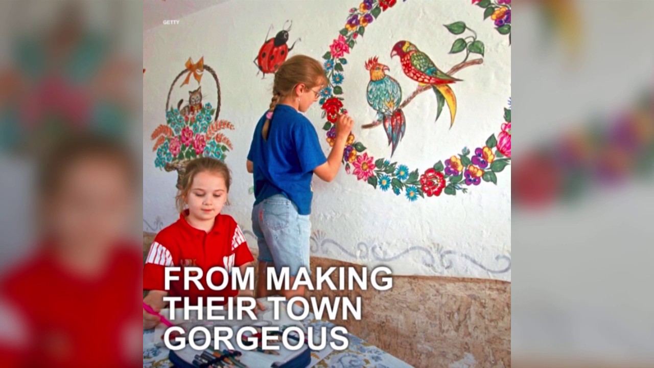 Polish Village is Completely Hand-painted