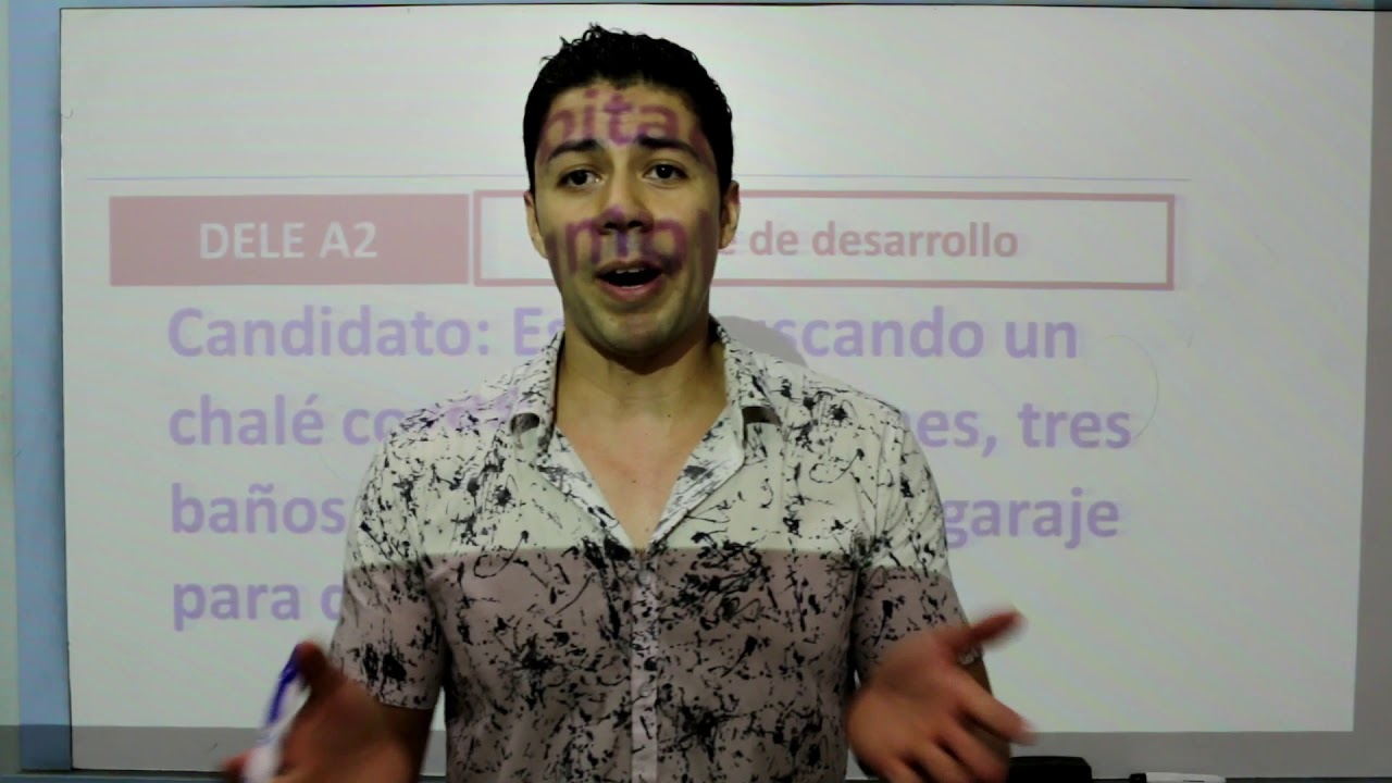 DELE A2. Tarea oral. Diálogo  en una agencia inmobiliaria.
