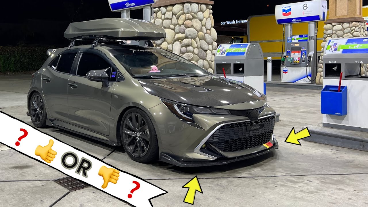 HOW TO INSTALL $55 FRONT LIP I FAIL OR WIN??? I TOYOTA COROLLA HATCHBACK 2019 2020 2021 2022