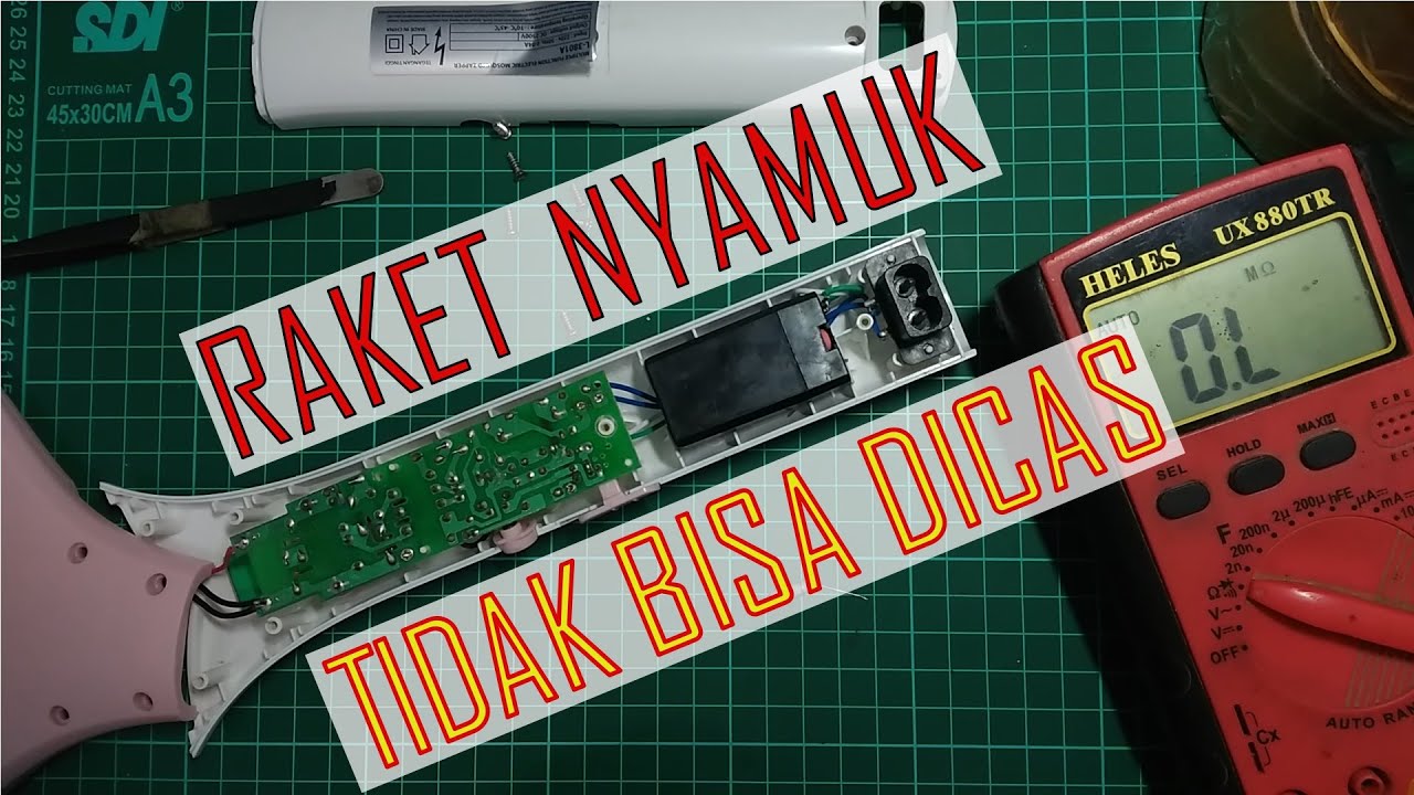 RAKET NYAMUK TIDAK BISA DI CAS | RAKET NYAMUK MATI | SETRUM KURANG | BATERAI HABIS