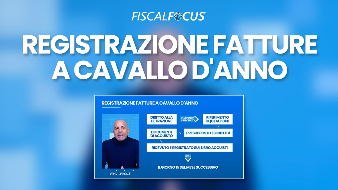 Registrazione fatture a cavallo d'anno