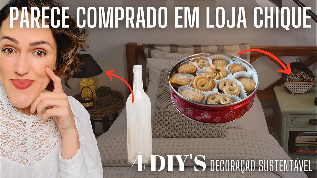 Uma coleção digna de loja chique de decoração. Reutilizando embalagens na decoração. Faça você mesmo