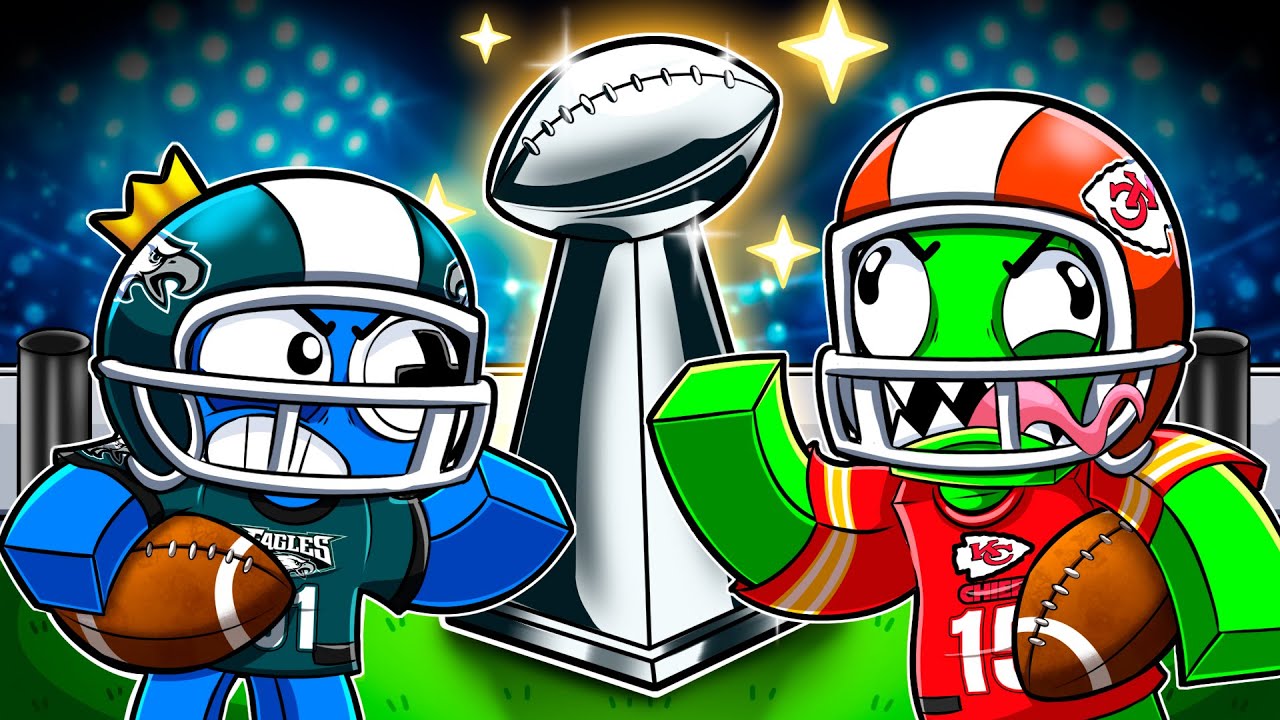 SUPER BOWL RAINBOW FRIENDS - Eagles vs Chiefs! (Roblox NFL)