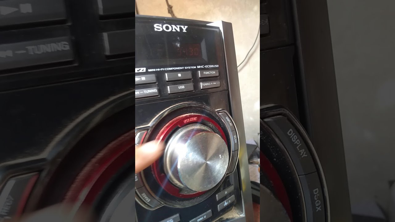 Som Sony mhc-ec68usb sem áudio nas caixa
