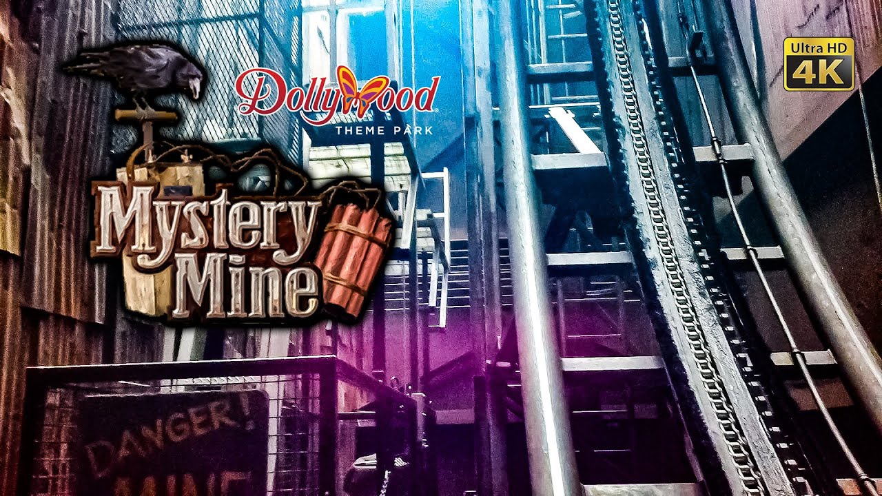 2023 Mystery Mine Roller Coaster On Ride Front Seat 4K POV Dollywood