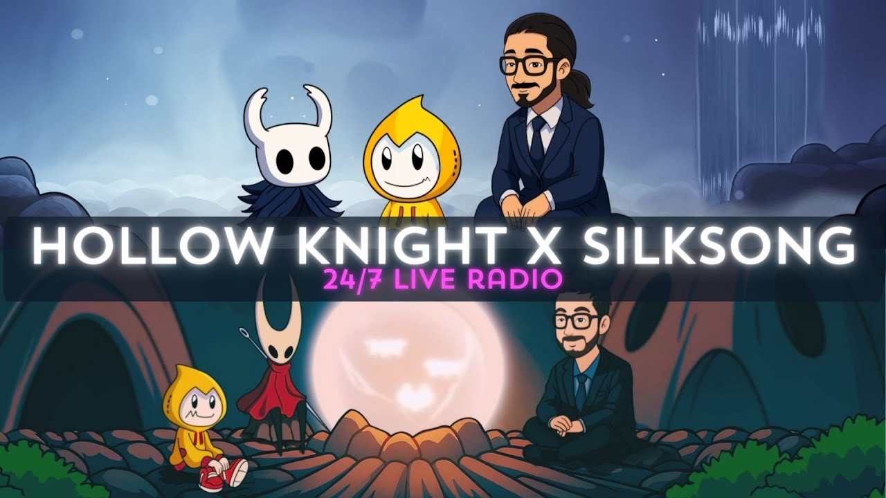 🔴 🔵 Hollow Knight x Silksong [24/7] | Ambience & LoFi Remixes to Work, Study and relax to 🔵 🔴