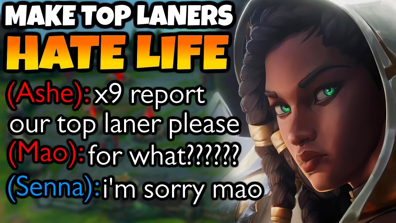 Make Top Laners absolutely hate life with Senna Top. Especially if they are tanks.