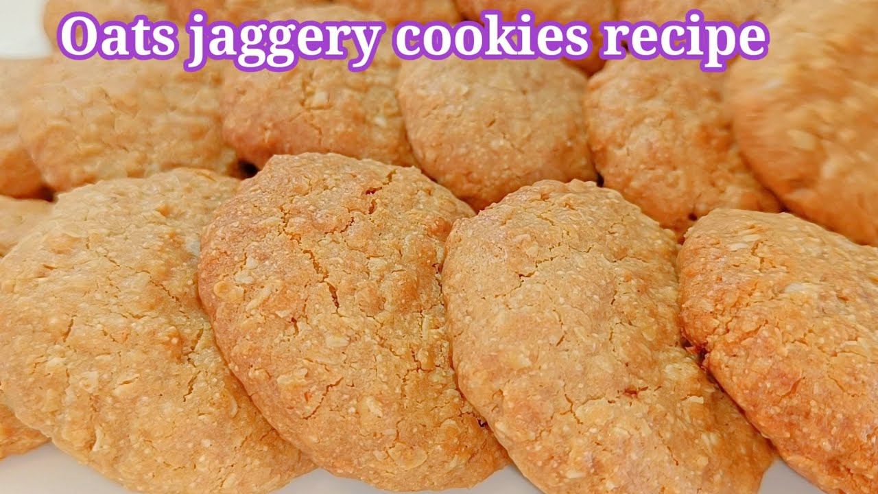 Oats jaggery cookies recipe | How to make healthy cookies | #recipe #biscuit