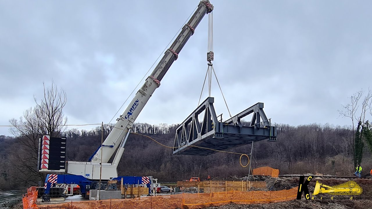 DEMAG AC500 AUTOGRÙ SOLLEVAMENTO GROSSO PONTE FERROVIARIO #crane #heavyequipment #lift #demag