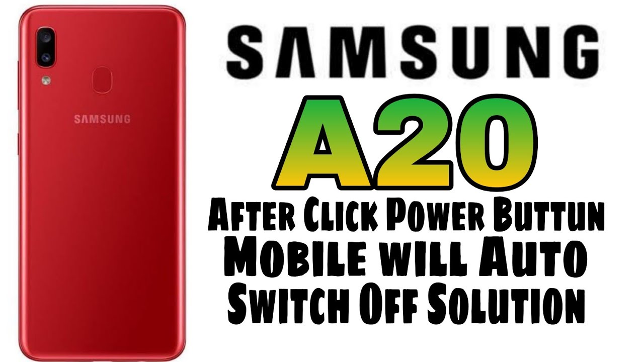 Samsung A20 Click Power Buttun Mobile Will  Switch Off And No Power On...Fix4U PRO...