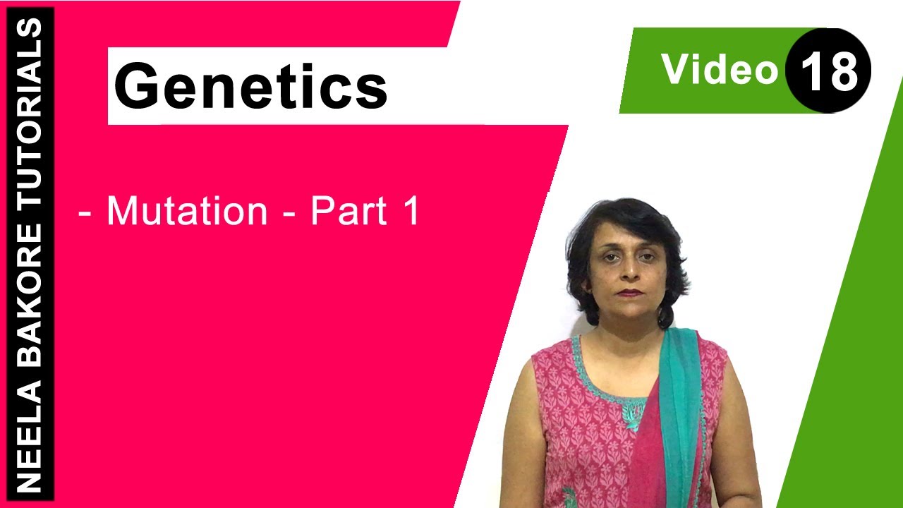 Genetics - Principles of Inheritance & Variations | NEET | Mutation Part 1 | Neela Bakore Tutorials