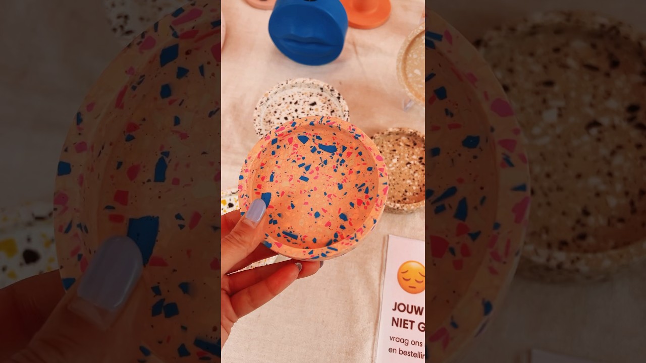 Creating a terrazzo coaster 😍
