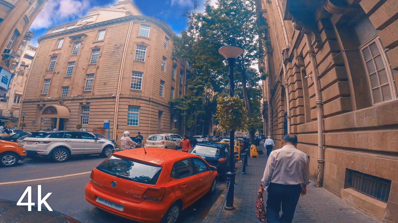 Mumbai Downtown 4k Walking Tour | South Mumbai Fort #4k #walkingtour