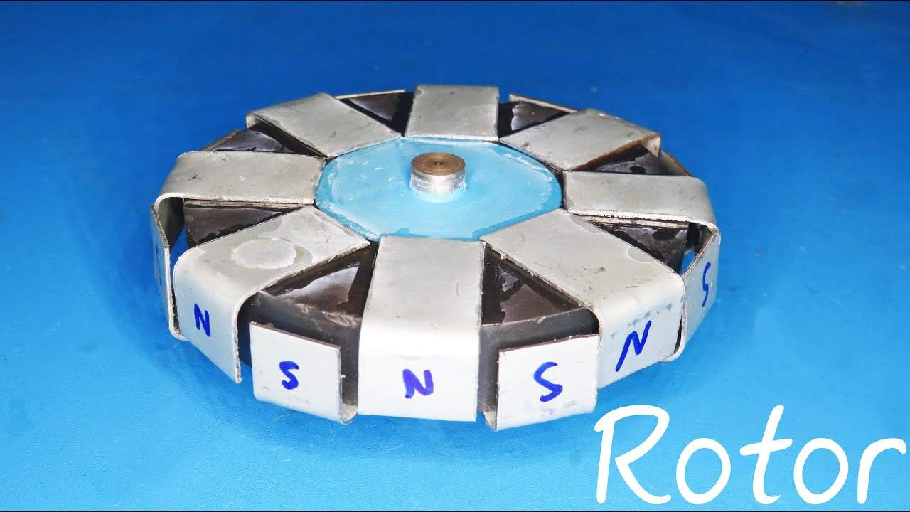 How to make a strong magnet rotor from speaker magnet