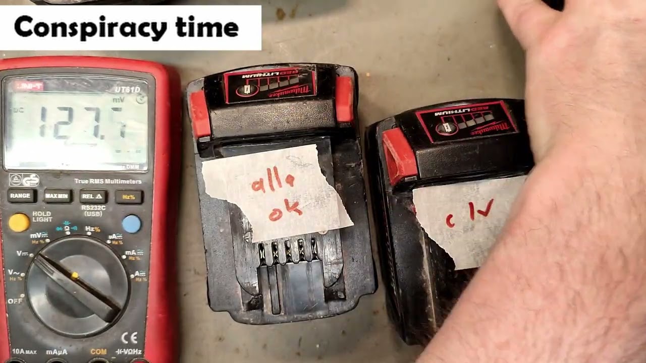 Milwaukee M18 batteries has a dark secret (help me figure this out)