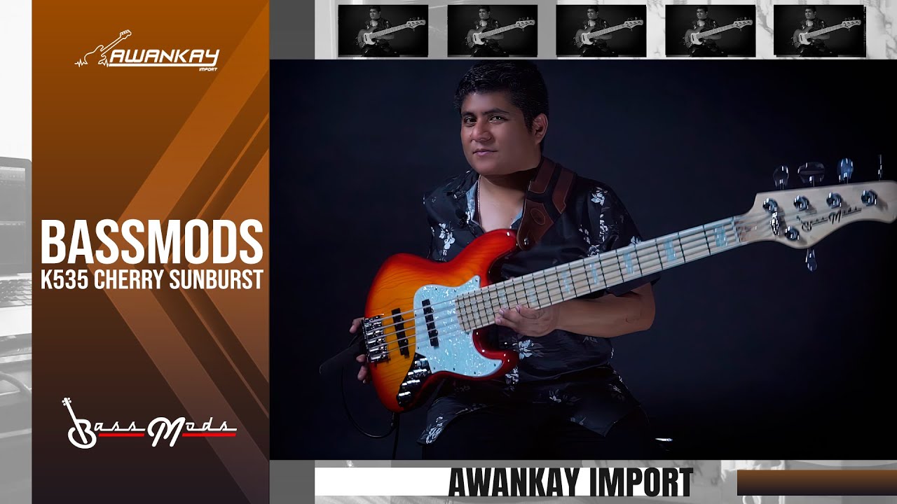 BASSMODS K535 CHERRY SUNBURST/Test y Review por Alvaro Sovero /Jazz Bass escala 35