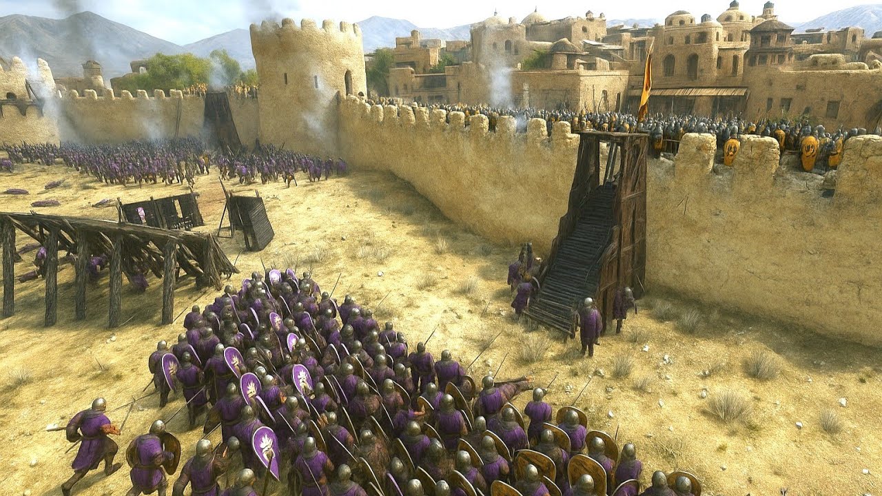 Massive Desert War - 5000 Empire vs 5000 Aserai Stronghold &ndash; Mount & Blade 2 Bannerlord