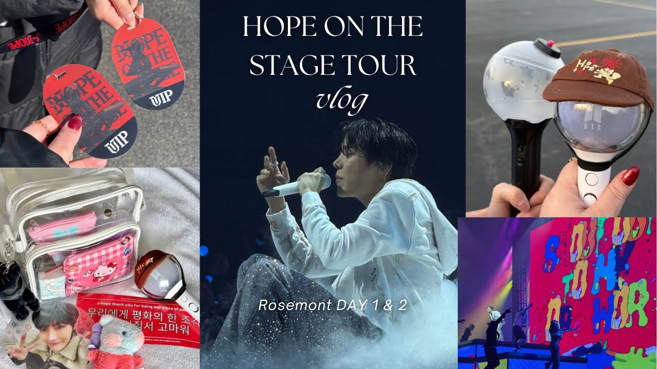 HOPE ON THE STAGE in ROSEMONT 17th & 18th || stage vip concert vlog ✧˖°.