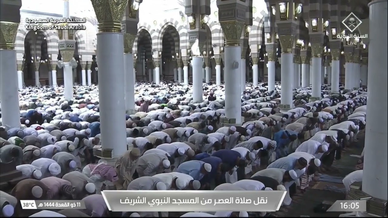 اقامة و تبليغ صلاة العصر لِيوم الاربعاء ١١ ذو القعدة ١٤٤٤هـ من #المسجد_النبوي للمؤذن مهدي بري