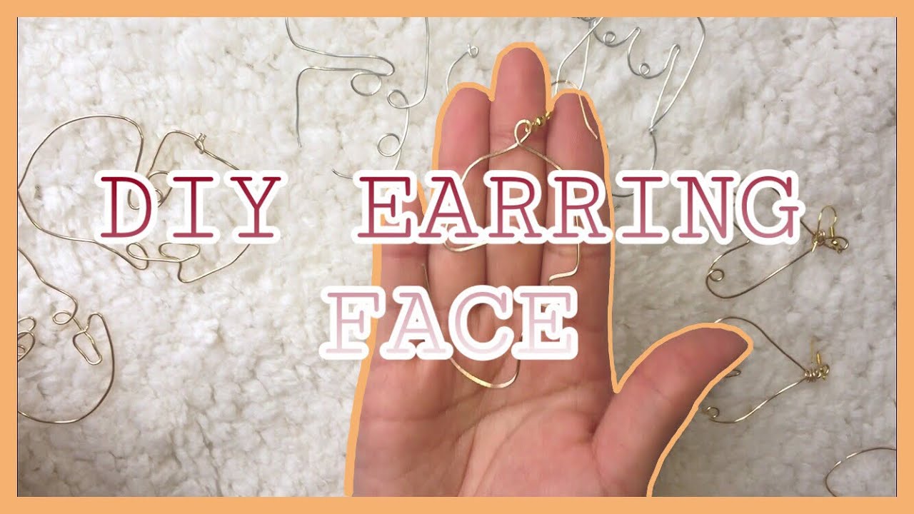 Face earring / Aretes abstractos - DIY
