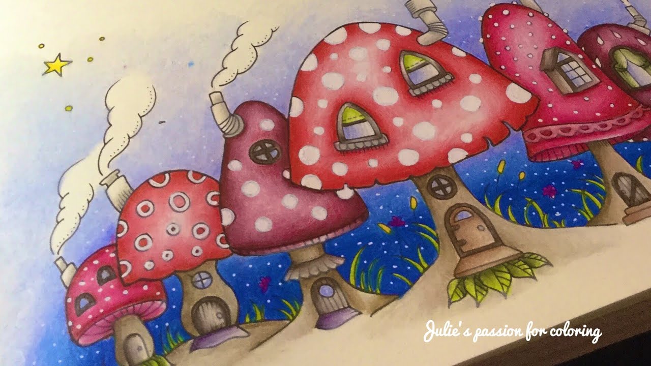 IVY AND THE INKY BUTTERFLY BY Johanna Basford - prismacolor pencils - color along