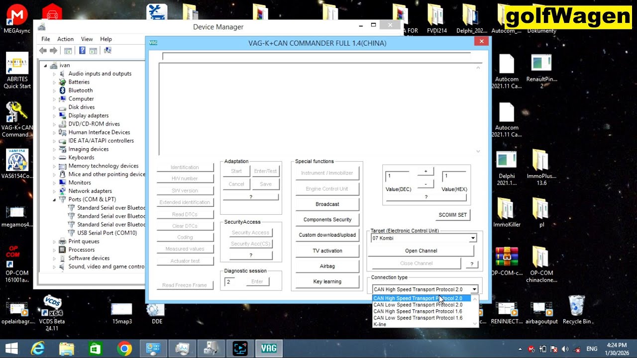VW Polo 9n read Security code via OBD for key learning