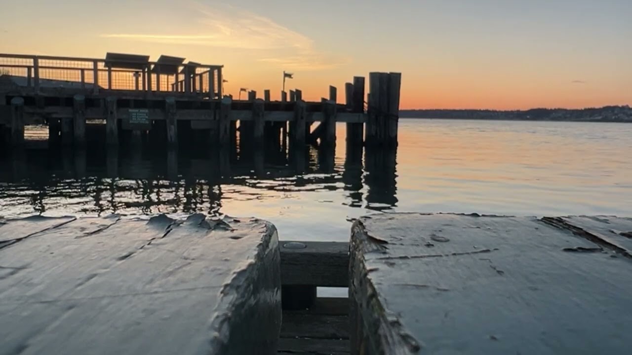 Harbor Sunset at the Docks with Relaxing Piano Music for Sleep, Study, Chilling, Focus, Meditation