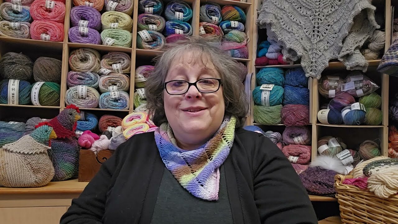 Focus on Fiber Episode 3-  Free Shawl Pattern for your Emotional Support Chicken - New! Delish