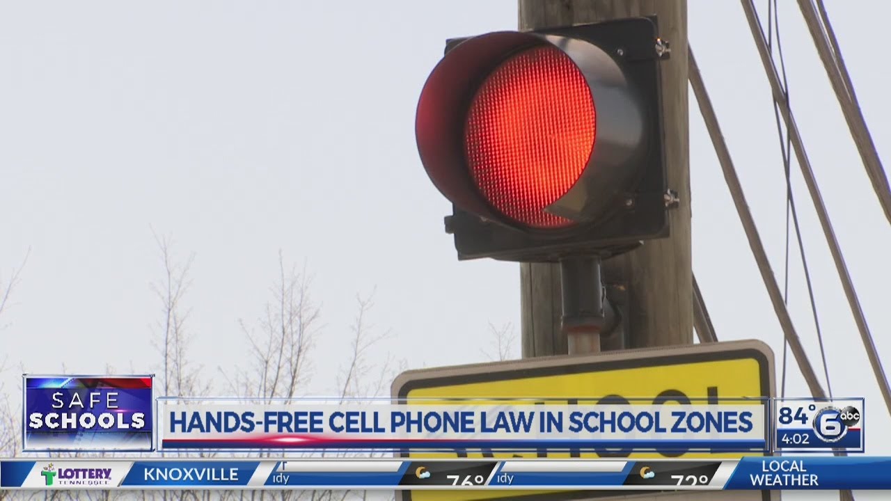 Hands-free cell phone law in school zones