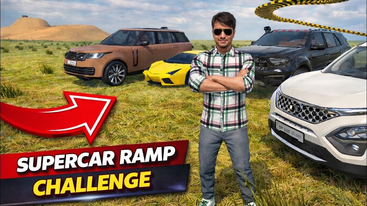 Super car ramp challenge | kaun si kar kitne powerful hai | new indian vehicle simulator 3d 