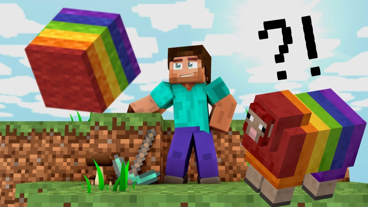 How to get a RAINBOW wool in Minecraft🌈
