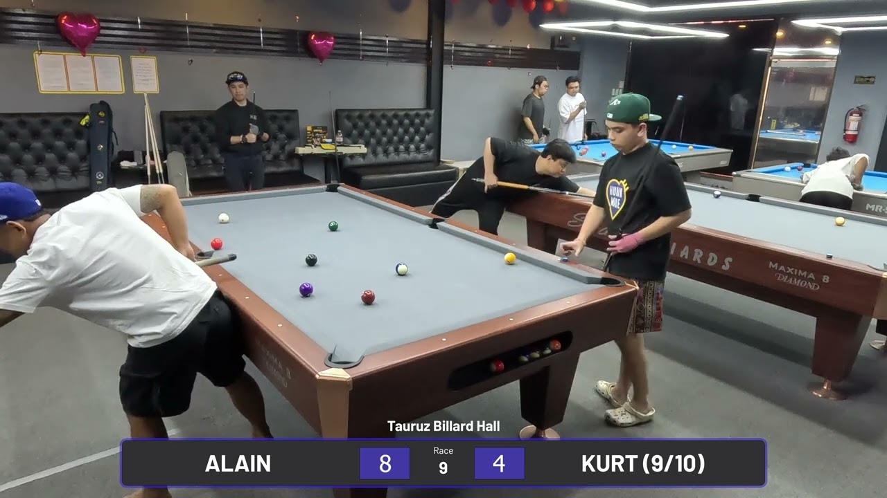 [7/9] Alain VS Kurt (9/10) - Race to 9 - Tauruz Billiard Hall