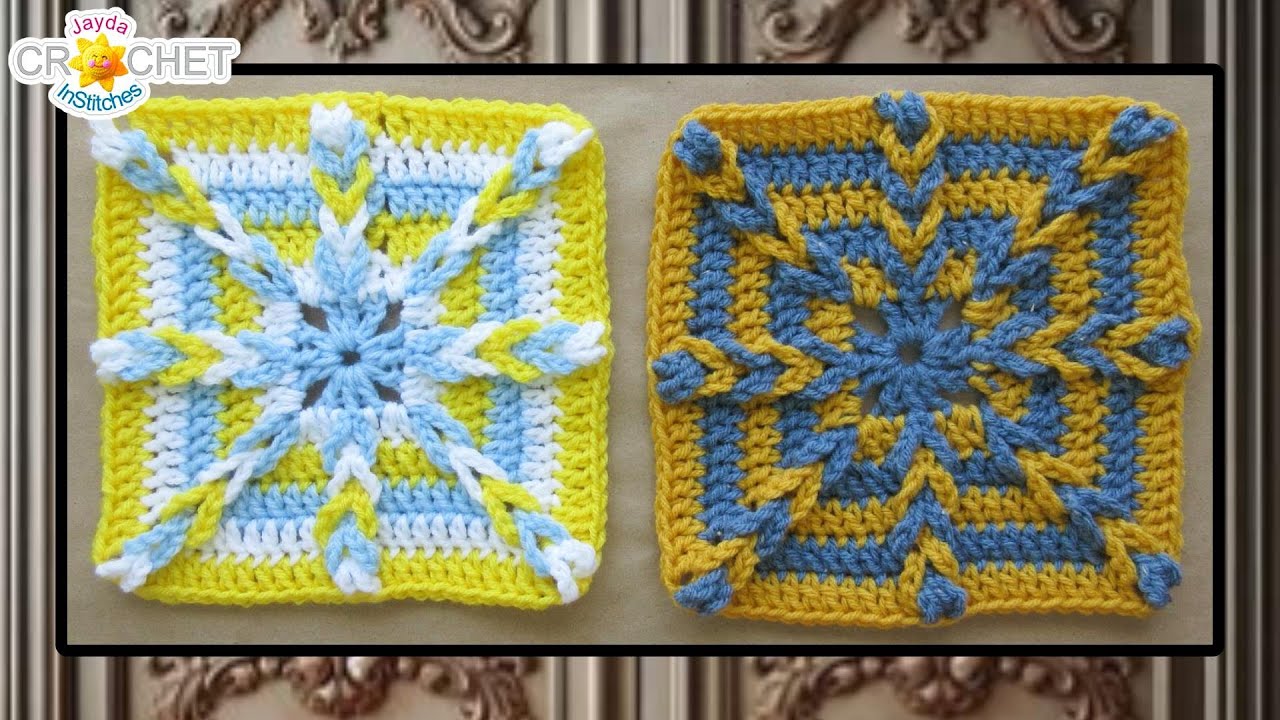 Jacob's Ladder Granny Square - Granny's Magical Cupboard 2024 Calendar Blanket - March