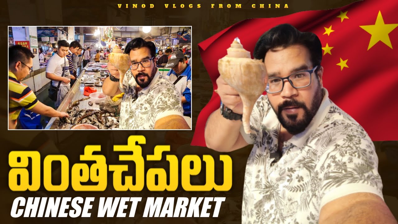 CHINA RAM NAGAR FISH MARKET(WET MARKET ) || చైనా రామ్ నగర్ చేపల మార్కెట్ (వెట్ మార్కెట్)||Vinod Vlog