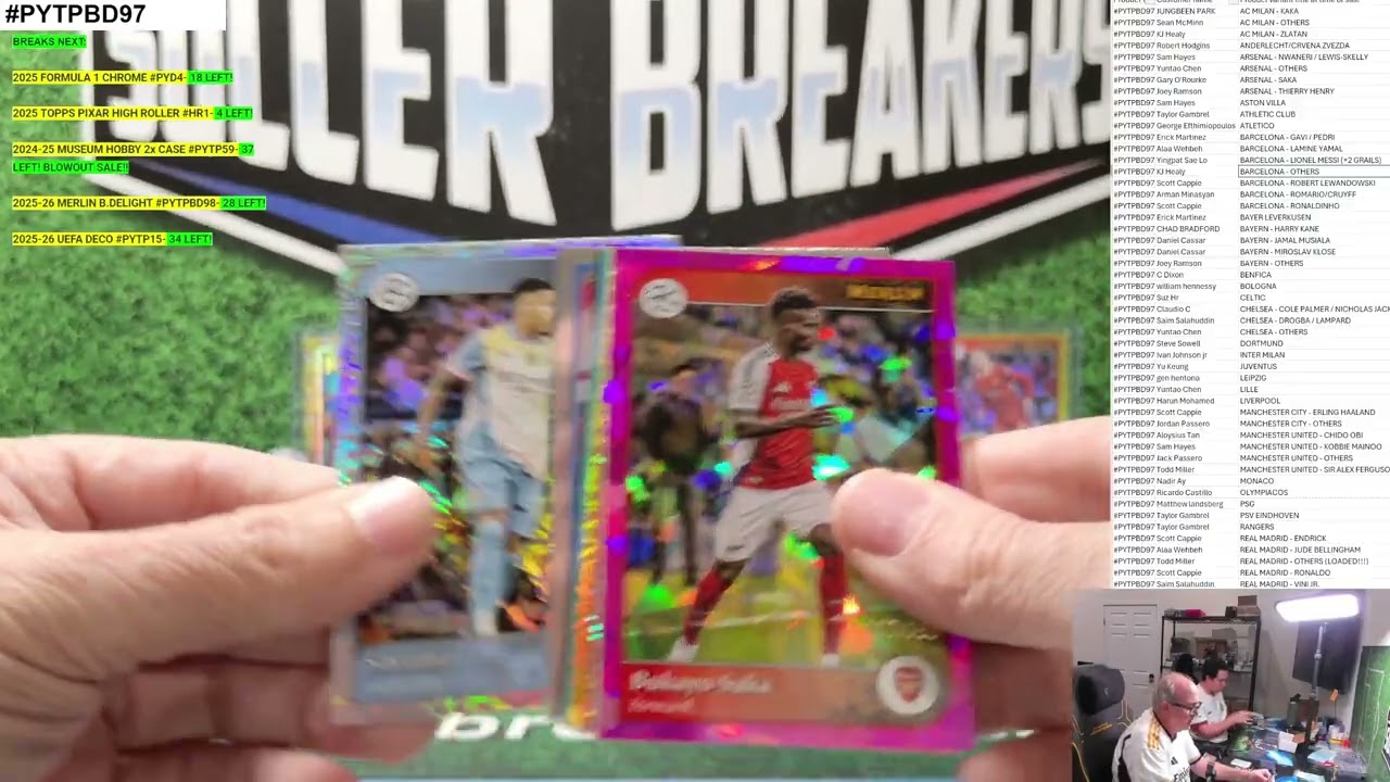 2024-25 Topps UEFA Chrome MERLIN Club Competitions Soccer BREAKERS DELIGHT PYTP Case Break #PYTPBD97