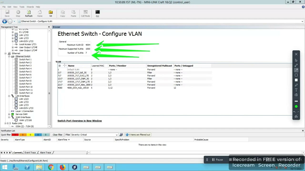 Configuration du lien de transmission Mini Link TN Ericsson Partie3_Packet Link