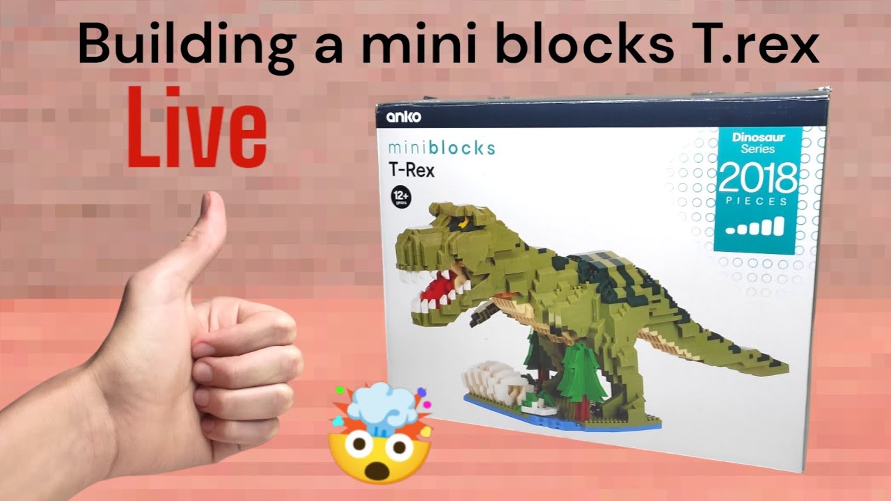 Building a Anko brand T-Rex with over 2k pieces 🤯( Live stream )