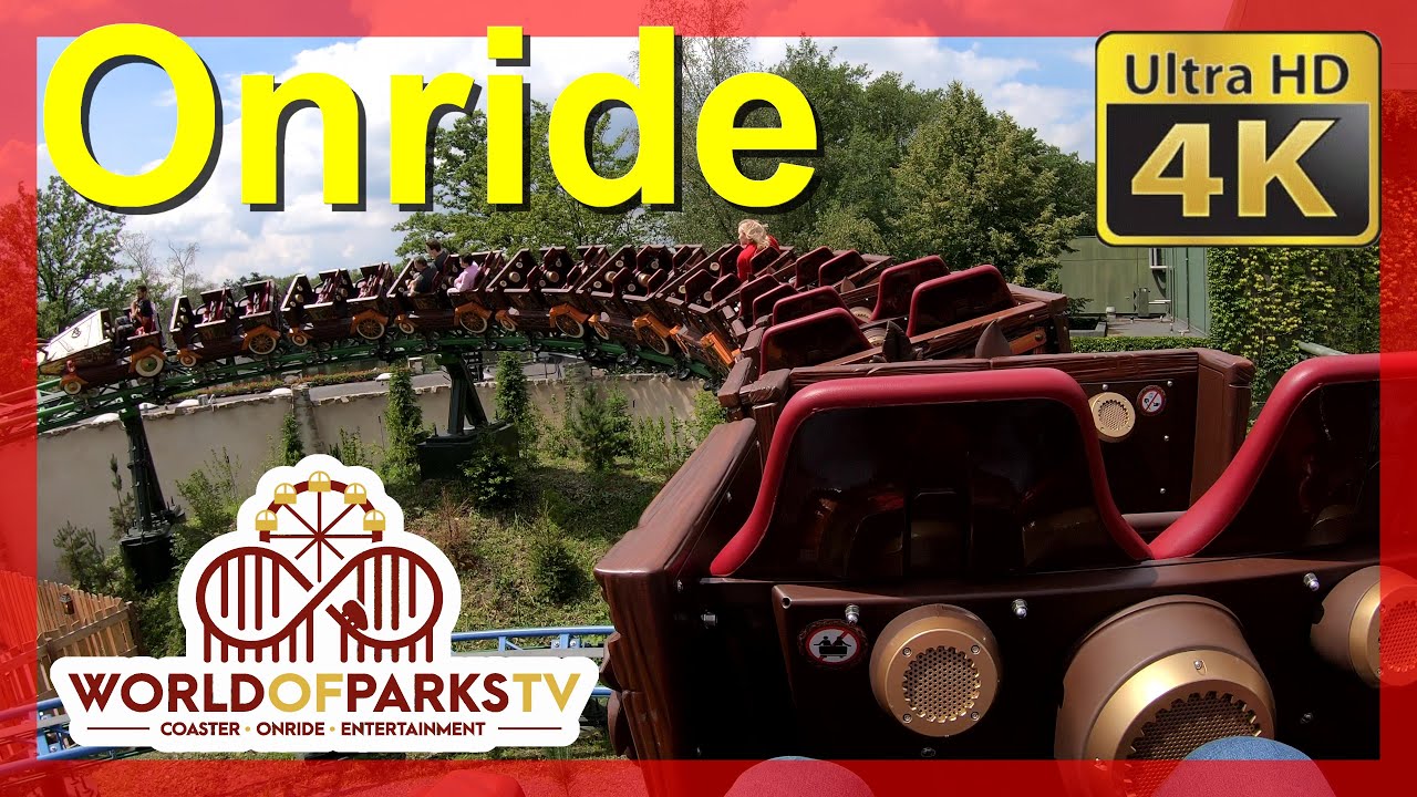 Efteling Max en Moritz Coaster (Moritz Onride) Achtbaan  / Achterbahn Moritz letzte Reihe POV (4K)