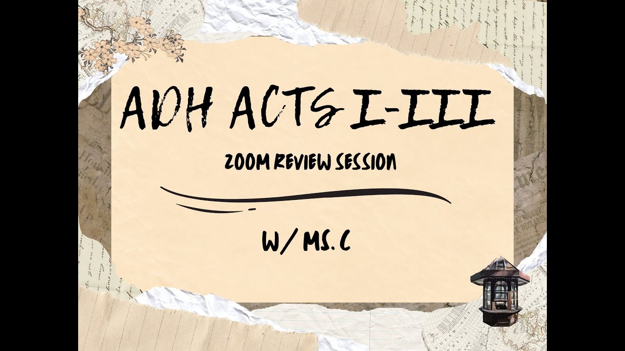 ADH Zoom Review Session