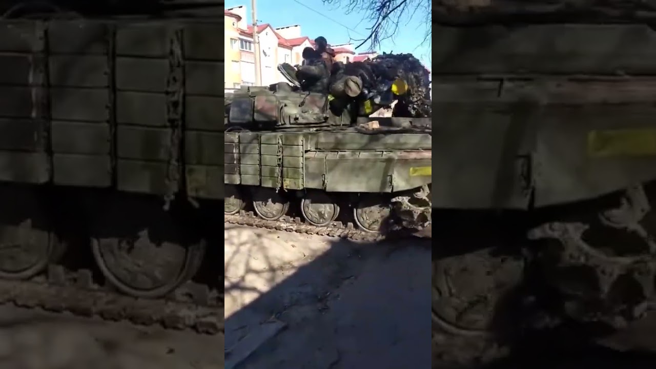 Chernihiv - XX.03.2022. T-64B1K Tank Of The 1st Tank Brigade During The Siege Of Chernihiv.